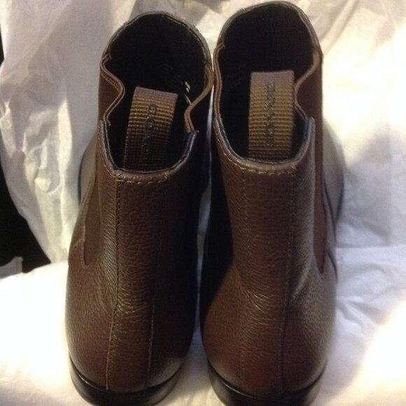 Coach Men's Brown Leather Chelsea Boots - 11.5D - New in Box - Picture 4 of 10